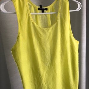 Bright yellow tank